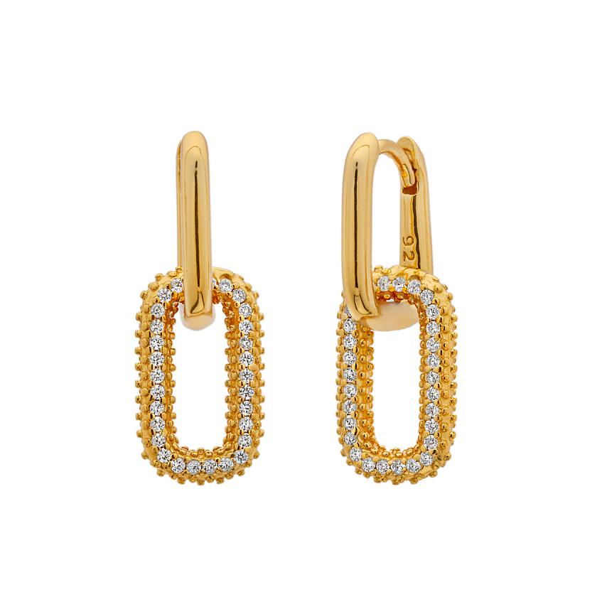 Pozlaćene srebrne naušnice