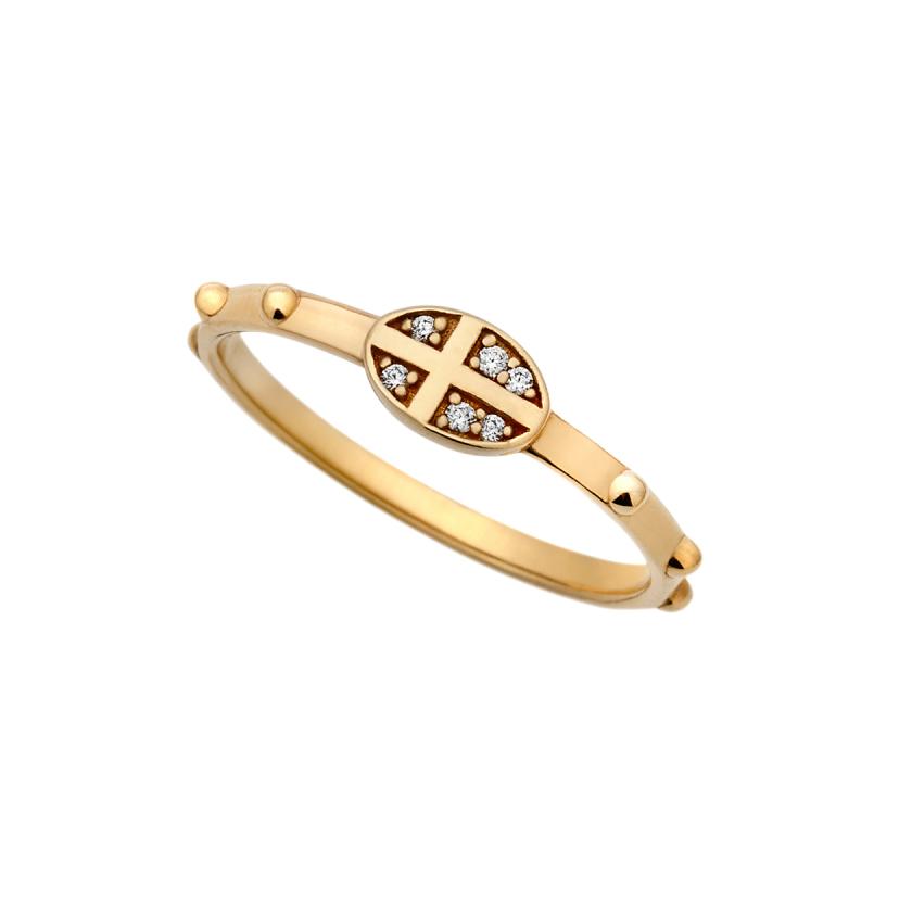 Zlatni prsten sa križićem